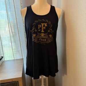 pFriem brewery Bella Canvas Black Tank with Gold Crest logo, large